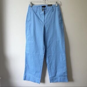 Talbots Women’s Petite 2P Blue Supersoft Stretch New England Chino Wide Leg NWT